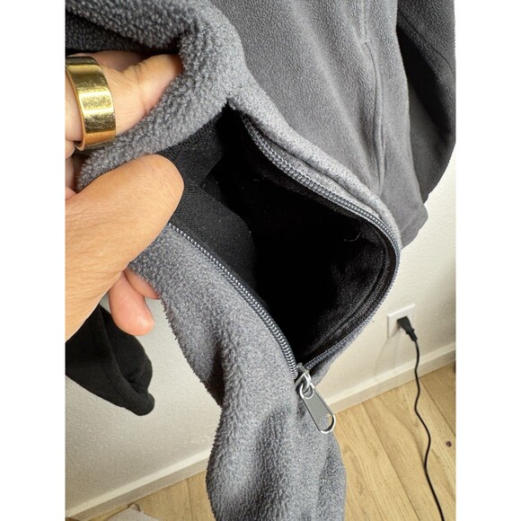 Columbia Men’s M Gray Full-Zip Fleece Jacket Outdoor Hiking Camping Layering - Picture 13 of 16